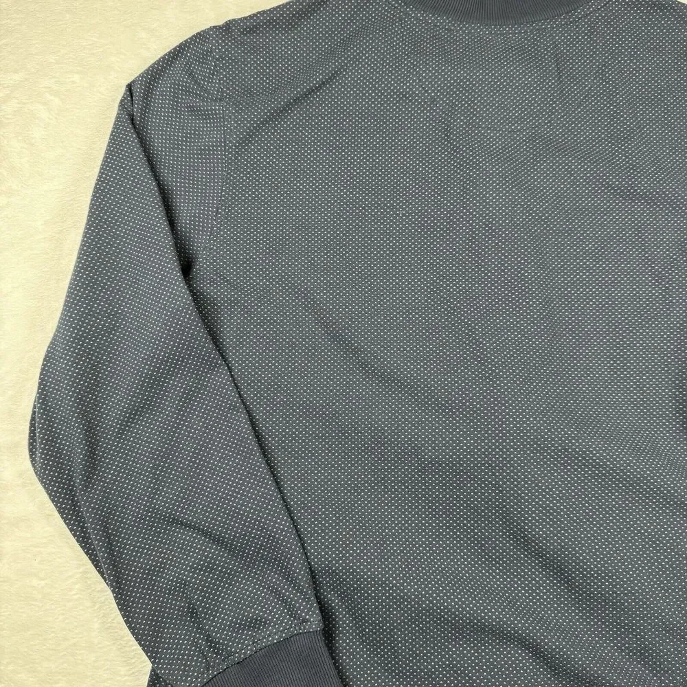 Britches Sport By Wanted Jacket Mens L Bomber Birdseye Full Zip Long Sleeve Blue